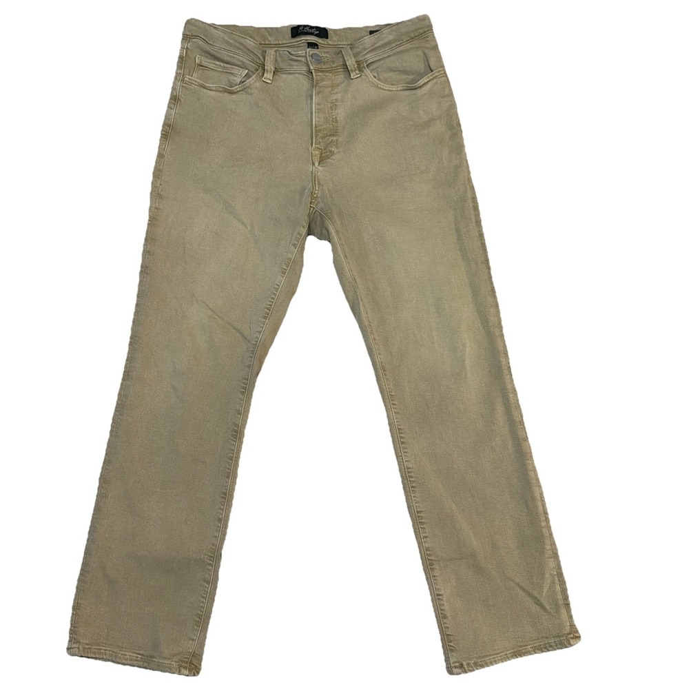 34 Heritage Men's Warm Khaki Charisma Comfort-Rise Classic Fit 33x30 Jeans